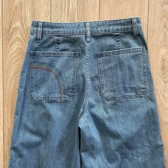 MADEWELL | Emmett Wide Leg Crop Jeans Rainbow Stitched Edition - Picture 12 of 13